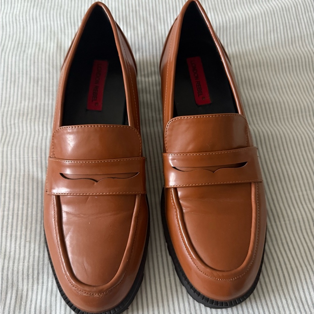 London Rebel Leather Loafers